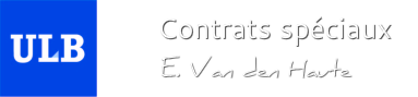 Contrats sp&eacute;ciaux - E. Van den Haute